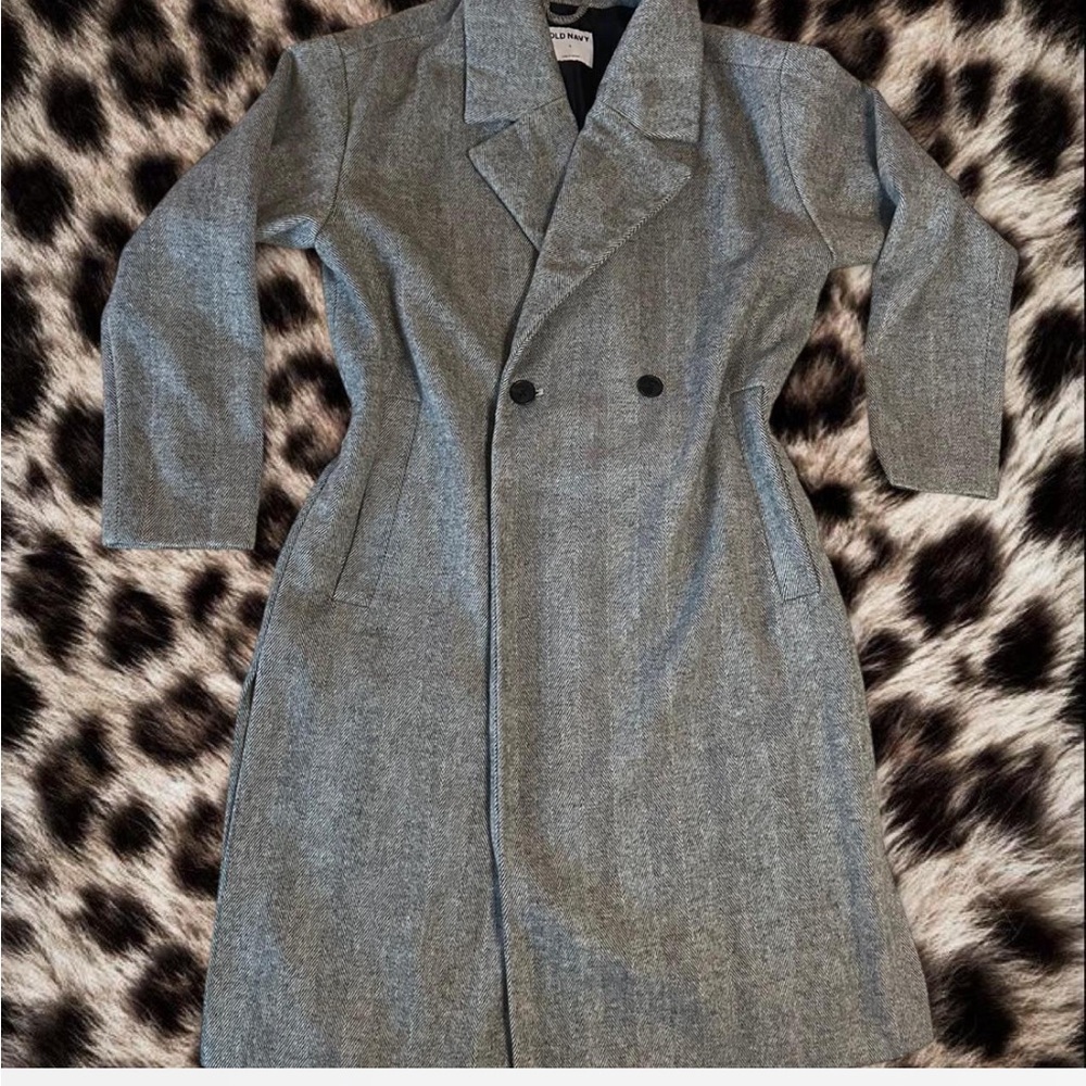 Gray Double-Breasted Women’s Warm Coat